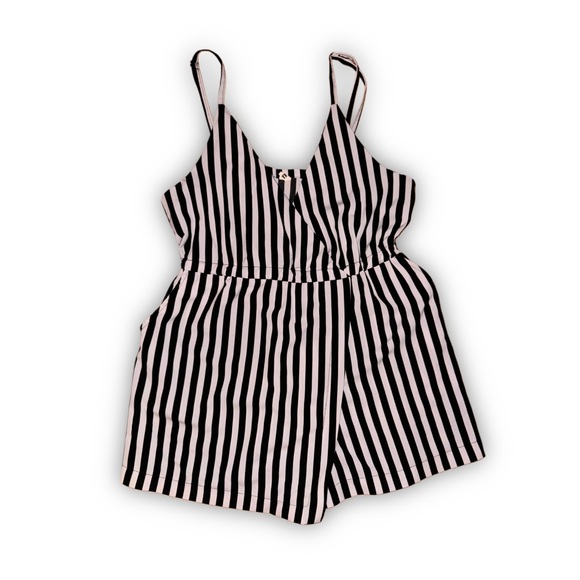 Black & White Striped Romper - Picture 1 of 3